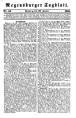 Regensburger Tagblatt Samstag 23. Januar 1858