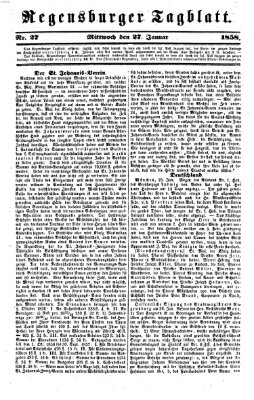 Regensburger Tagblatt Mittwoch 27. Januar 1858