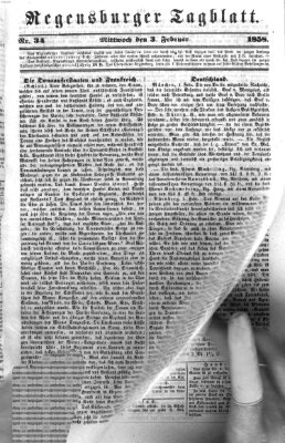 Regensburger Tagblatt Mittwoch 3. Februar 1858