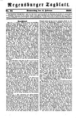 Regensburger Tagblatt Donnerstag 4. Februar 1858