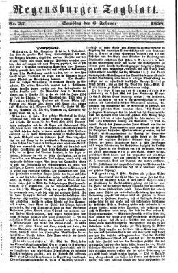 Regensburger Tagblatt Samstag 6. Februar 1858