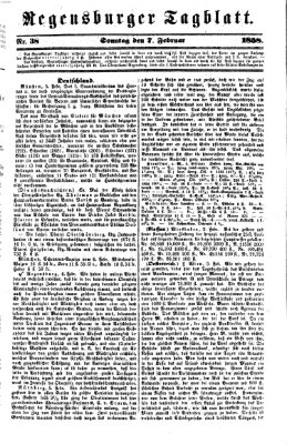 Regensburger Tagblatt Sonntag 7. Februar 1858