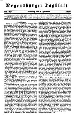 Regensburger Tagblatt Montag 8. Februar 1858