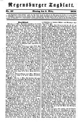 Regensburger Tagblatt Montag 8. März 1858