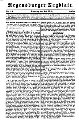 Regensburger Tagblatt Sonntag 14. März 1858