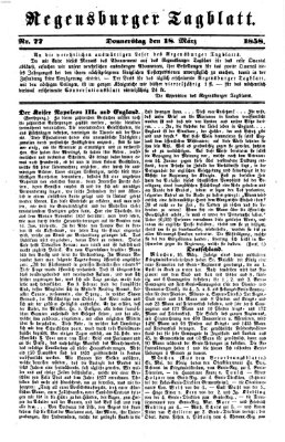 Regensburger Tagblatt Donnerstag 18. März 1858