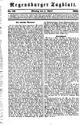 Regensburger Tagblatt Montag 5. April 1858