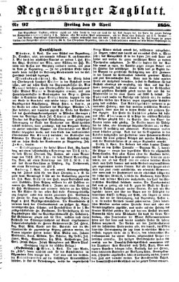 Regensburger Tagblatt Freitag 9. April 1858