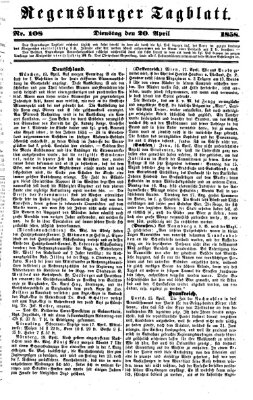 Regensburger Tagblatt Dienstag 20. April 1858