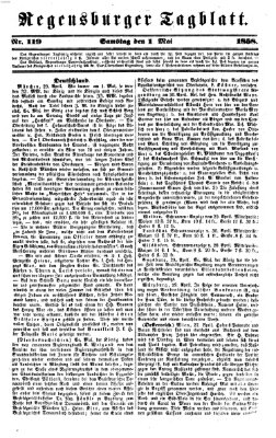 Regensburger Tagblatt Samstag 1. Mai 1858