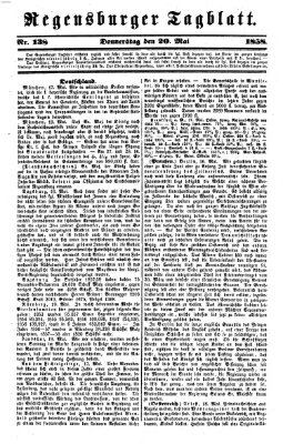 Regensburger Tagblatt Donnerstag 20. Mai 1858