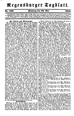 Regensburger Tagblatt Samstag 22. Mai 1858