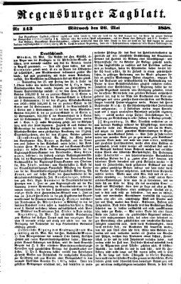 Regensburger Tagblatt Mittwoch 26. Mai 1858