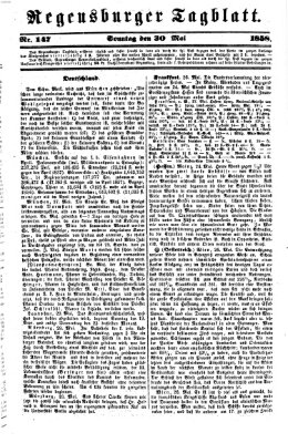 Regensburger Tagblatt Sonntag 30. Mai 1858