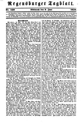 Regensburger Tagblatt Mittwoch 2. Juni 1858