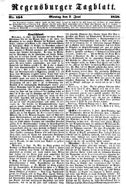 Regensburger Tagblatt Montag 7. Juni 1858