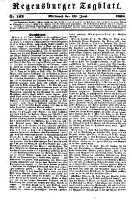 Regensburger Tagblatt Mittwoch 16. Juni 1858