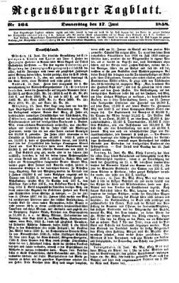 Regensburger Tagblatt Donnerstag 17. Juni 1858