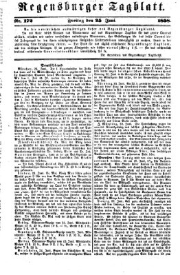 Regensburger Tagblatt Freitag 25. Juni 1858