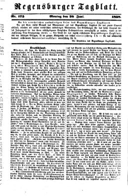 Regensburger Tagblatt Montag 28. Juni 1858