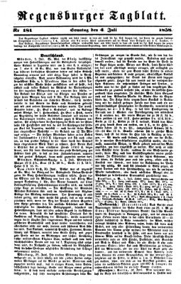 Regensburger Tagblatt Sonntag 4. Juli 1858