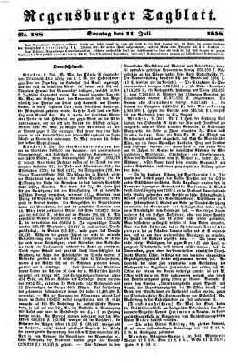 Regensburger Tagblatt Sonntag 11. Juli 1858