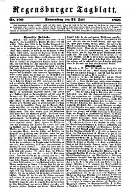 Regensburger Tagblatt Donnerstag 22. Juli 1858