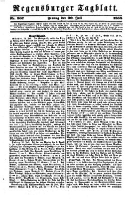 Regensburger Tagblatt Freitag 30. Juli 1858