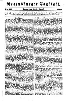 Regensburger Tagblatt Donnerstag 5. August 1858
