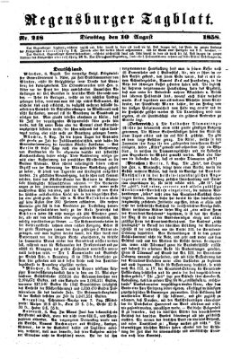 Regensburger Tagblatt Dienstag 10. August 1858