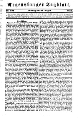 Regensburger Tagblatt Montag 23. August 1858