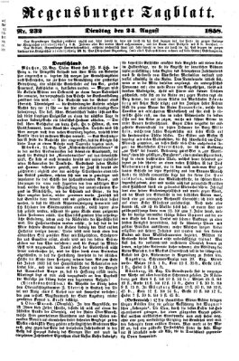 Regensburger Tagblatt Dienstag 24. August 1858