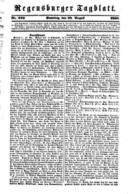 Regensburger Tagblatt Samstag 28. August 1858