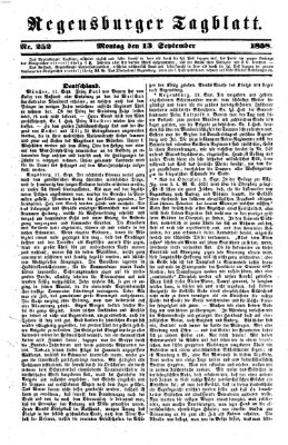 Regensburger Tagblatt Montag 13. September 1858