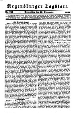 Regensburger Tagblatt Donnerstag 16. September 1858