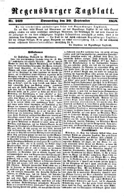 Regensburger Tagblatt Donnerstag 30. September 1858