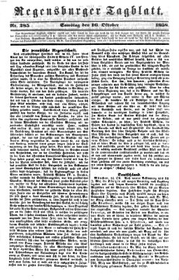 Regensburger Tagblatt Samstag 16. Oktober 1858