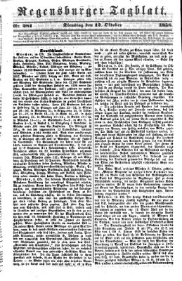 Regensburger Tagblatt Dienstag 12. Oktober 1858