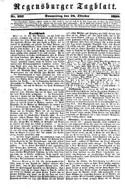 Regensburger Tagblatt Donnerstag 28. Oktober 1858