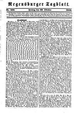 Regensburger Tagblatt Freitag 29. Oktober 1858