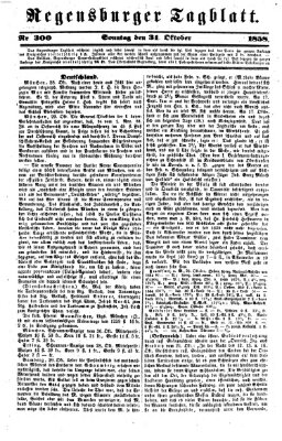 Regensburger Tagblatt Sonntag 31. Oktober 1858