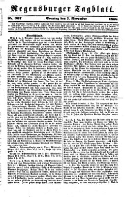 Regensburger Tagblatt Sonntag 7. November 1858