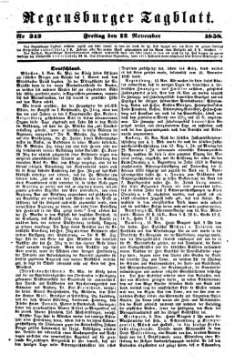 Regensburger Tagblatt Freitag 12. November 1858