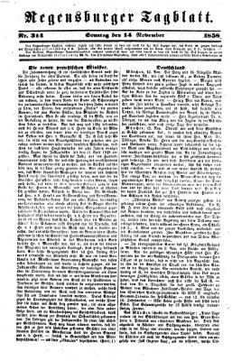 Regensburger Tagblatt Sonntag 14. November 1858