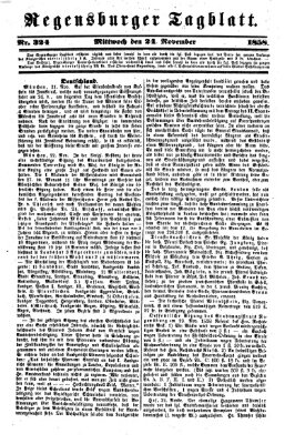 Regensburger Tagblatt Mittwoch 24. November 1858