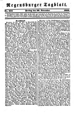 Regensburger Tagblatt Freitag 26. November 1858