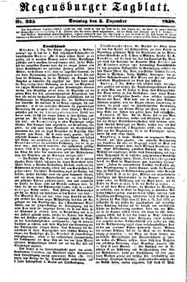 Regensburger Tagblatt Sonntag 5. Dezember 1858