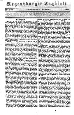 Regensburger Tagblatt Dienstag 7. Dezember 1858