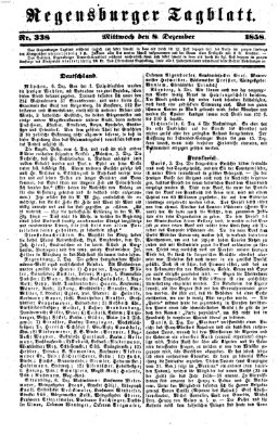 Regensburger Tagblatt Mittwoch 8. Dezember 1858