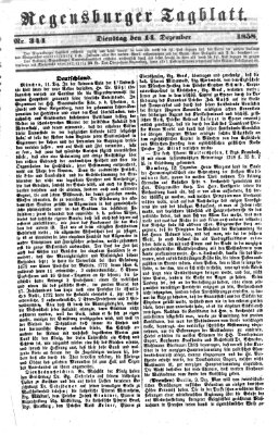 Regensburger Tagblatt Dienstag 14. Dezember 1858